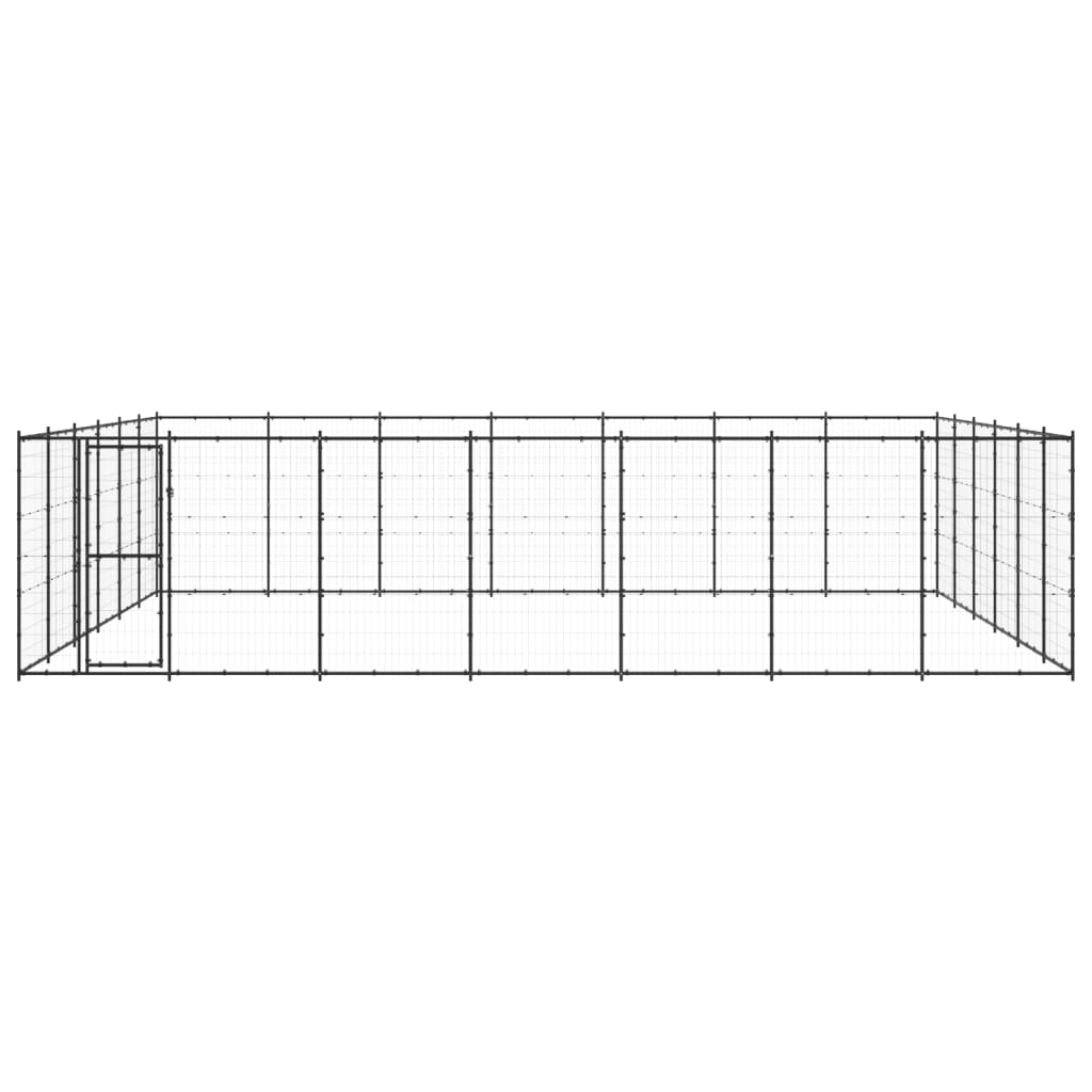 Outdoor Dog Kennel Steel 50.82 m?