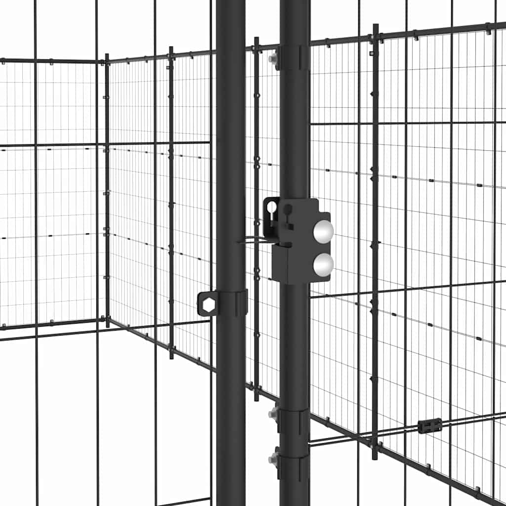 Outdoor Dog Kennel Steel 50.82 m?