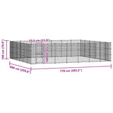 Outdoor Dog Kennel Steel 50.82 m?