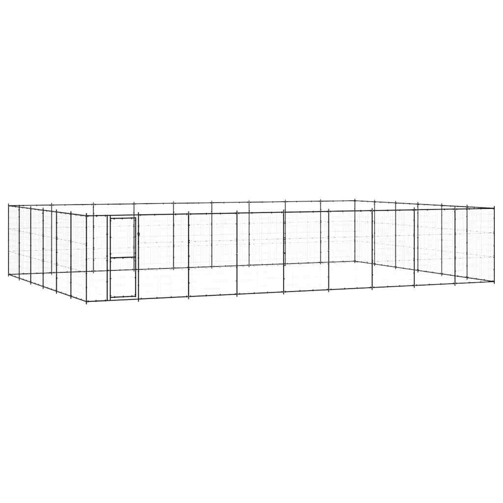 Outdoor Dog Kennel Steel 65.34 m?