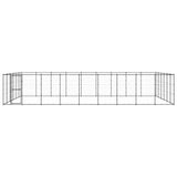 Outdoor Dog Kennel Steel 65.34 m² - Front View