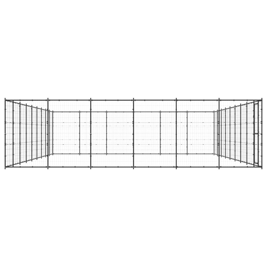 Outdoor Dog Kennel Steel 65.34 m?