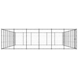 Outdoor Dog Kennel Steel 65.34 m² - Side View