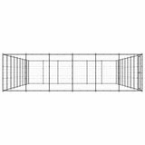 Outdoor Dog Kennel Steel 65.34 m?