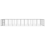 Outdoor Dog Kennel Steel 79.86 m² - Front View