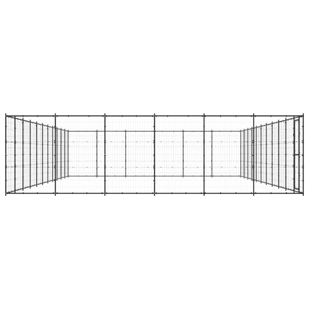 Outdoor Dog Kennel Steel 79.86 m?
