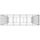Outdoor Dog Kennel Steel 79.86 m² - Side View