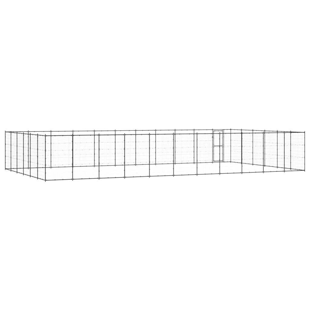 Outdoor Dog Kennel Steel 79.86 m?