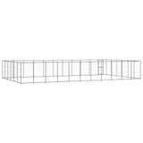 Outdoor Dog Kennel Steel 79.86 m² - Top-Down View
