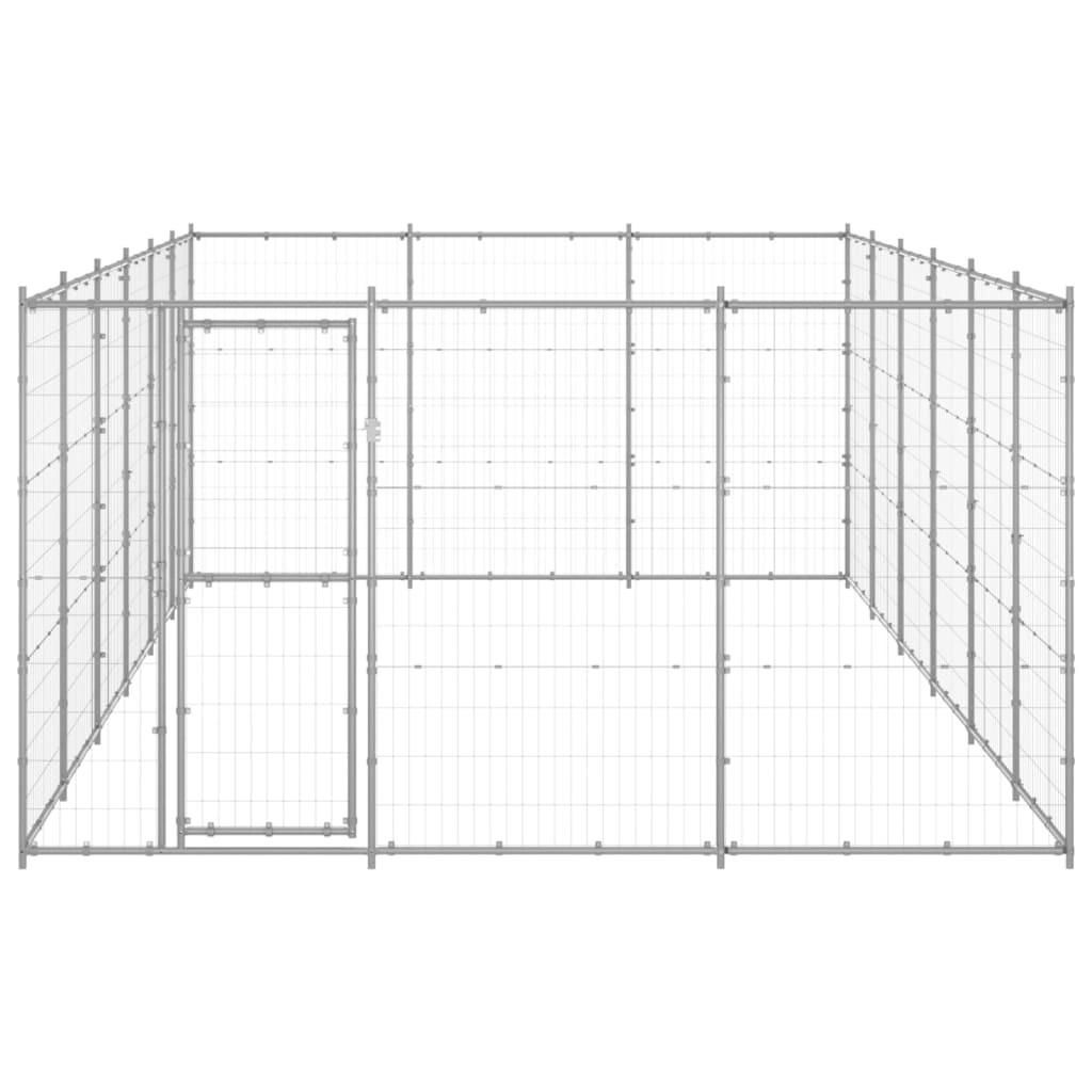 Outdoor Dog Kennel Galvanised Steel 21.78 m?