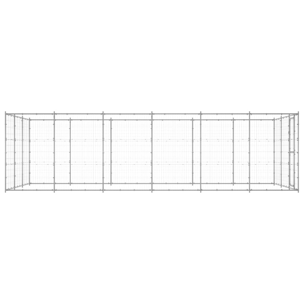 Outdoor Dog Kennel Galvanised Steel 21.78 m?