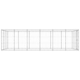 Outdoor Dog Kennel Galvanised Steel 21.78 m² - Side View