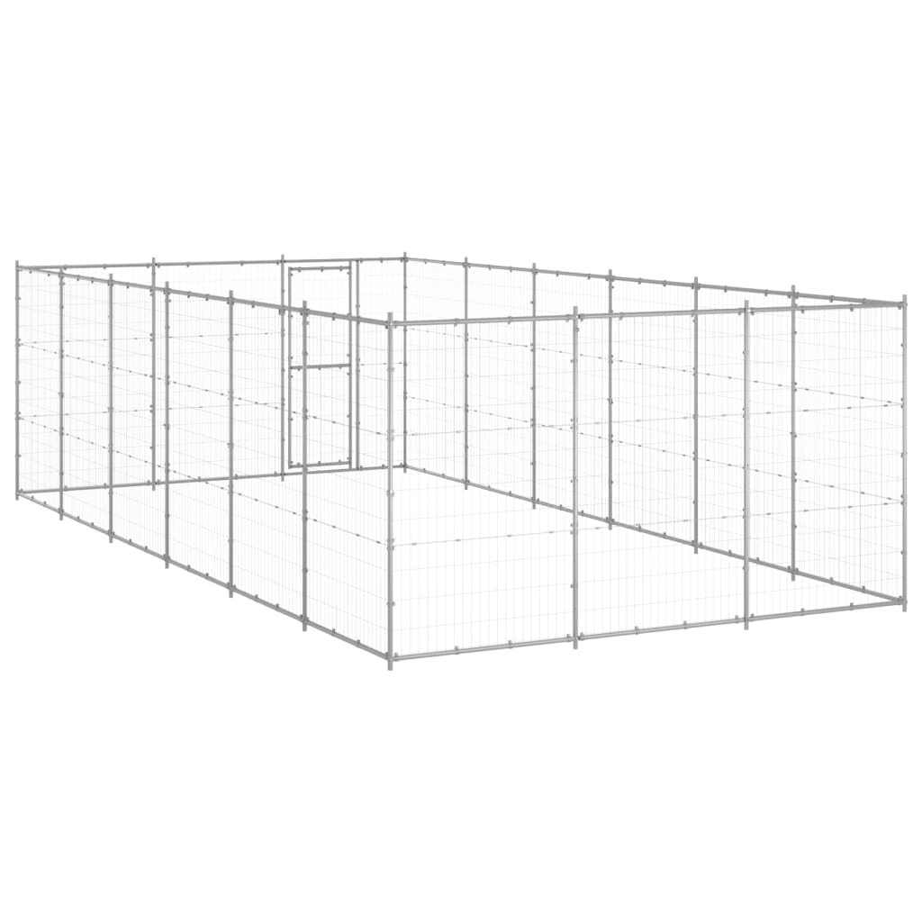Outdoor Dog Kennel Galvanised Steel 21.78 m?