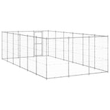 Outdoor Dog Kennel Galvanised Steel 21.78 m² - Top-Down View