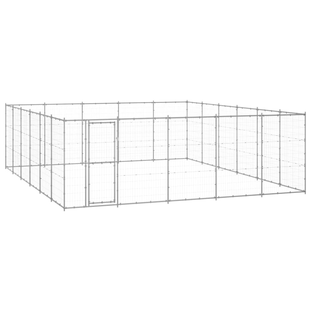 Outdoor Dog Kennel Galvanised Steel 36.3 m?