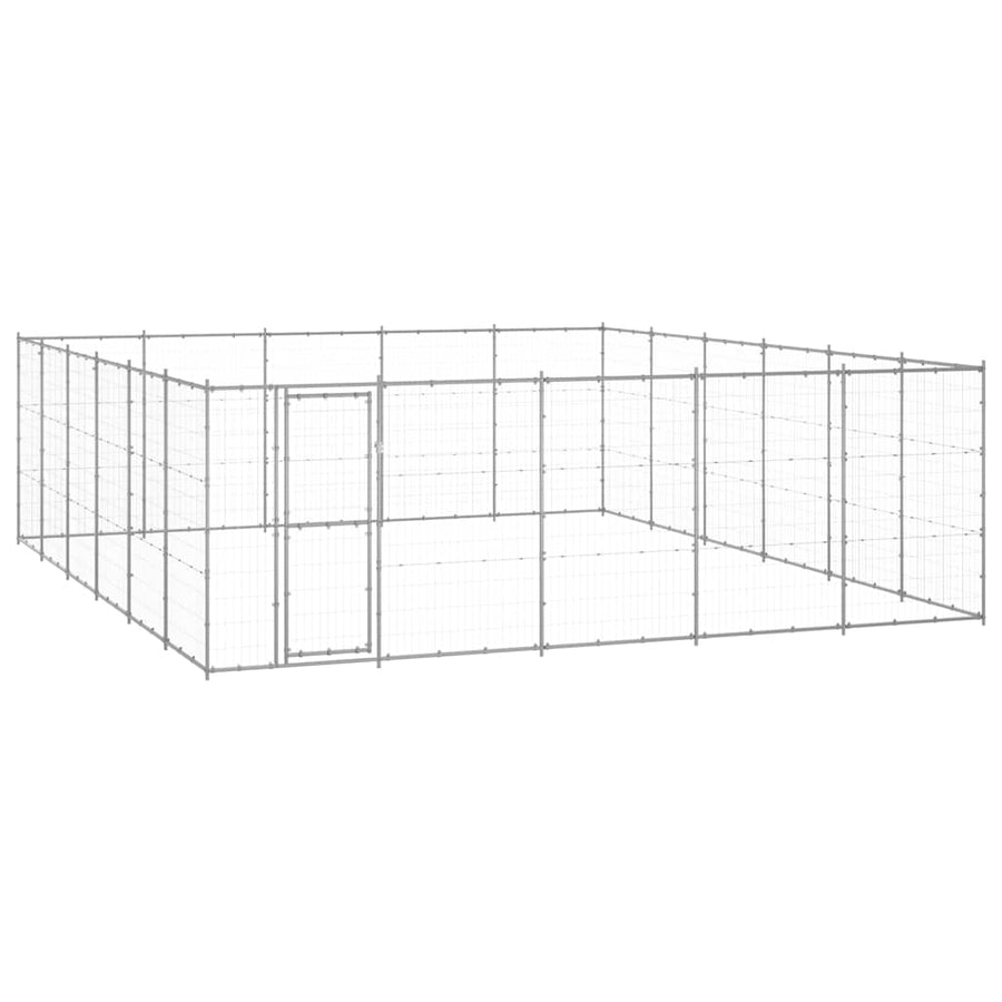Outdoor Dog Kennel Galvanised Steel 36,3 m²