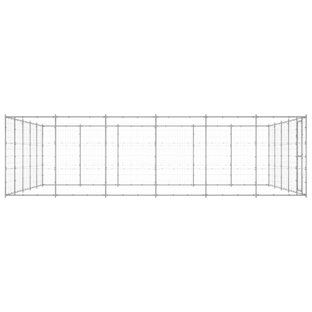 Outdoor Dog Kennel Galvanised Steel 36.3 m?