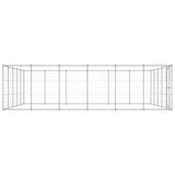 Outdoor Dog Kennel Galvanised Steel 36.3 m² - Side View