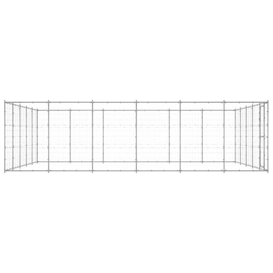 Outdoor Dog Kennel Galvanised Steel 36,3 m²