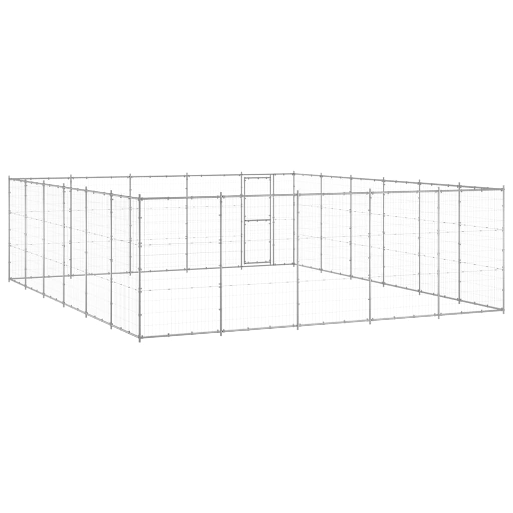 Outdoor Dog Kennel Galvanised Steel 36.3 m?