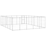 Outdoor Dog Kennel Galvanised Steel 36.3 m² - Top-Down View
