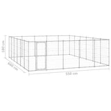 Outdoor Dog Kennel Galvanised Steel 36.3 m?