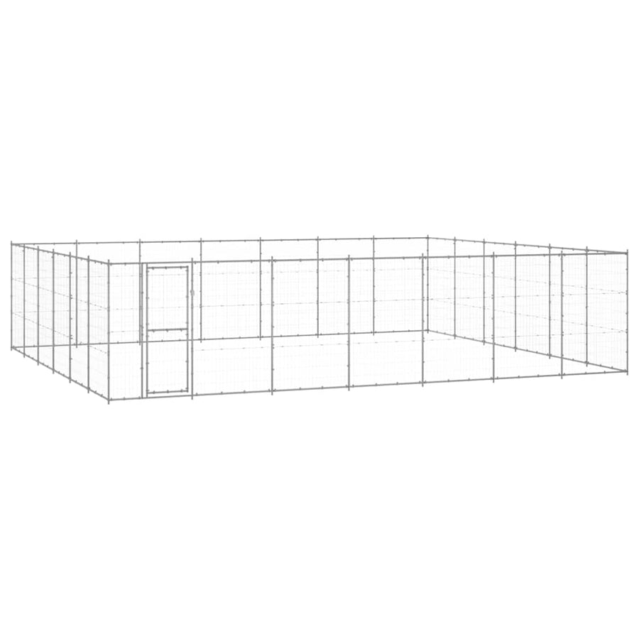 Outdoor Dog Kennel Galvanised Steel 50,82 m²