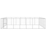 Outdoor Dog Kennel Galvanised Steel 50.82 m² - Front View
