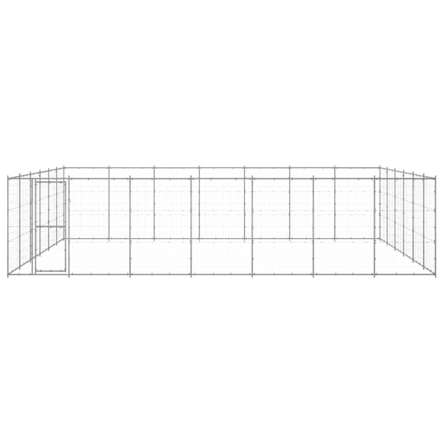 Outdoor Dog Kennel Galvanised Steel 50,82 m²