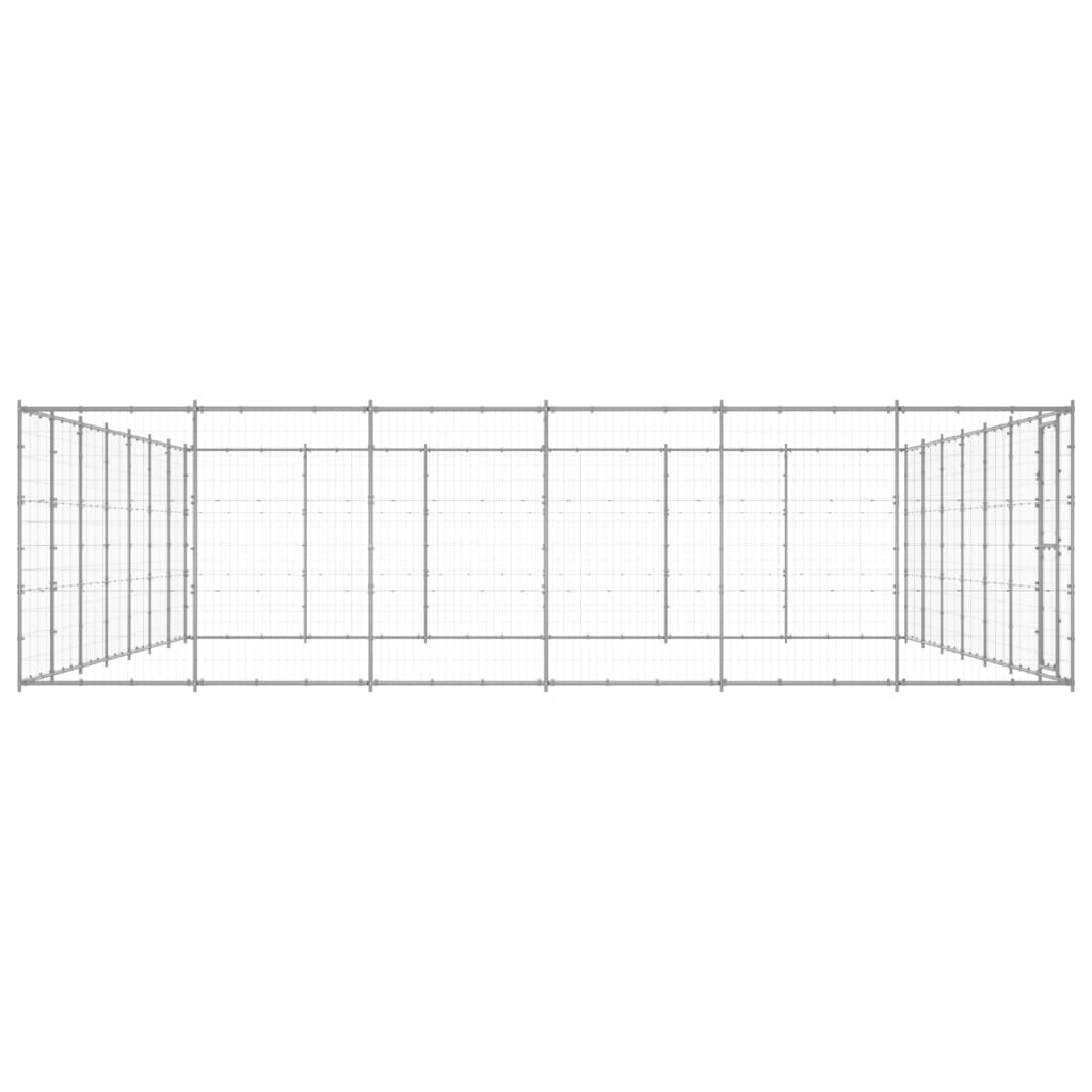 Outdoor Dog Kennel Galvanised Steel 50.82 m?