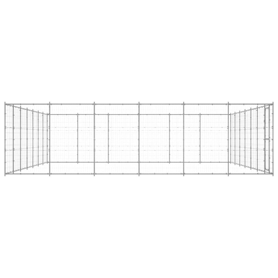 Outdoor Dog Kennel Galvanised Steel 50,82 m²