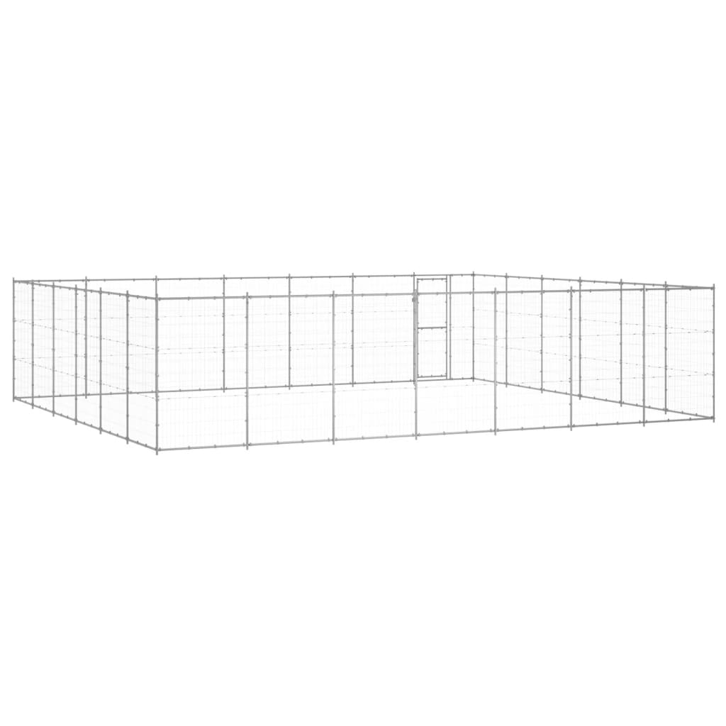 Outdoor Dog Kennel Galvanised Steel 50.82 m?