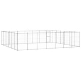 Outdoor Dog Kennel Galvanised Steel 50.82 m² - Top-Down View