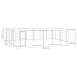 Outdoor Dog Kennel Galvanised Steel 50.82 m?