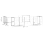 Outdoor Dog Kennel Galvanised Steel 50,82 m²