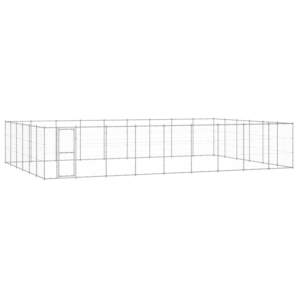 Outdoor Dog Kennel Galvanised Steel 65.34 m?