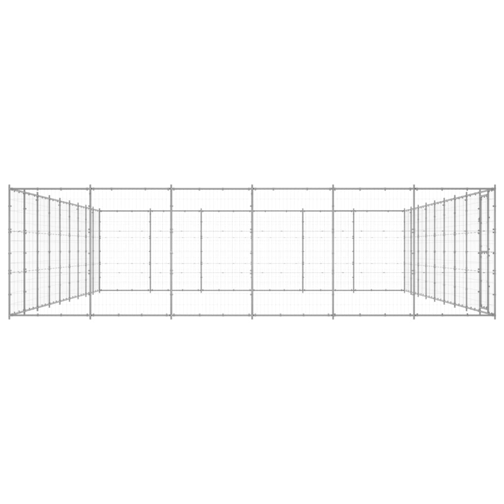 Outdoor Dog Kennel Galvanised Steel 65.34 m?