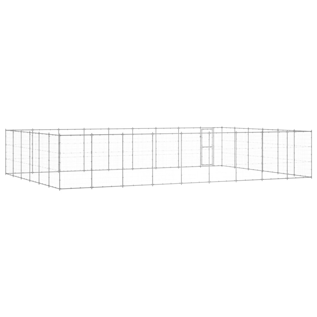 Outdoor Dog Kennel Galvanised Steel 65.34 m?