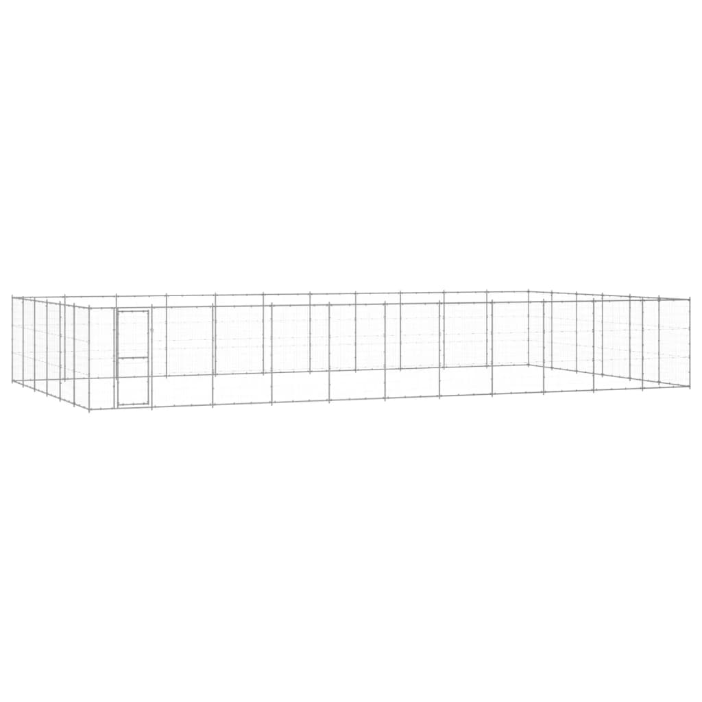 Outdoor Dog Kennel Galvanised Steel 79.86 m?