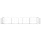 Outdoor Dog Kennel Galvanised Steel 79.86 m² - Front View