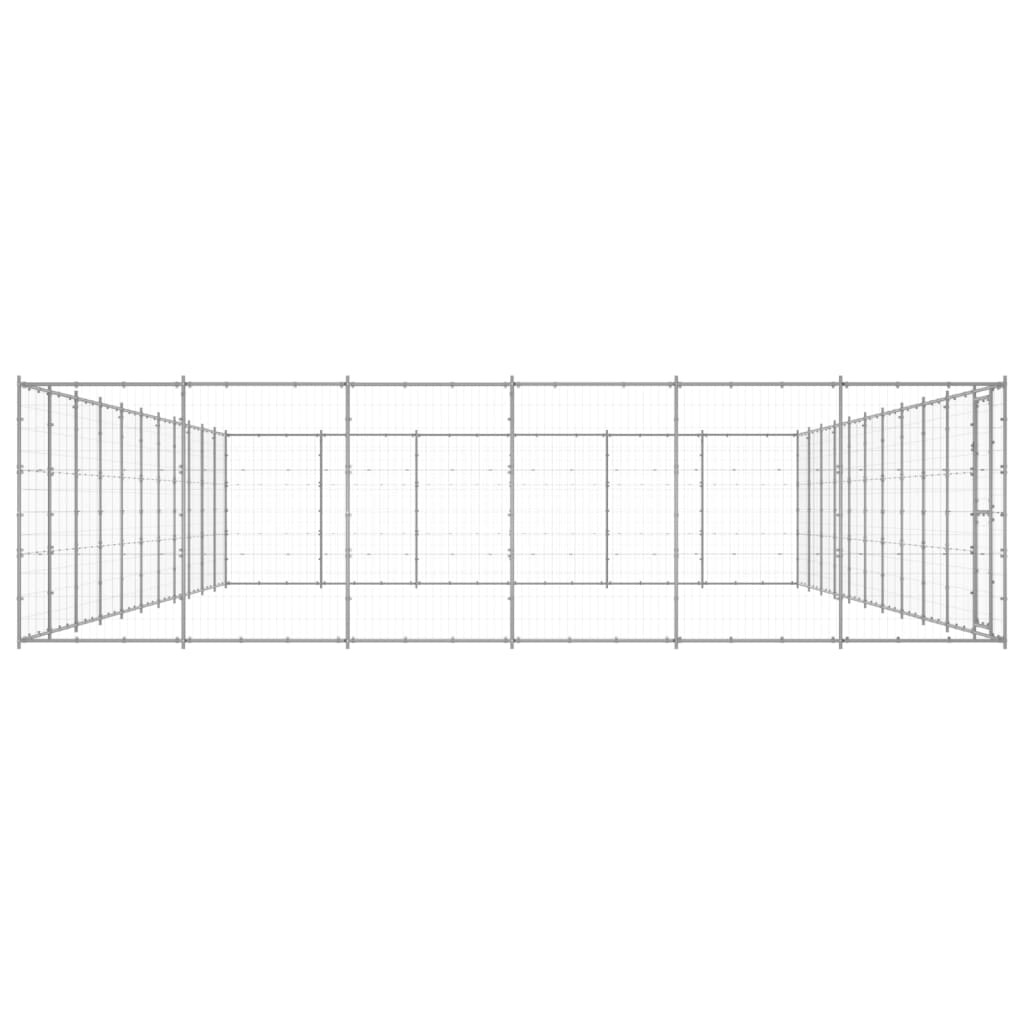 Outdoor Dog Kennel Galvanised Steel 79.86 m?