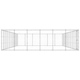 Outdoor Dog Kennel Galvanised Steel 79.86 m² - Side View