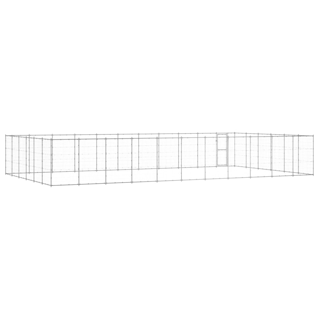 Outdoor Dog Kennel Galvanised Steel 79.86 m?