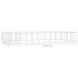 Outdoor Dog Kennel Galvanised Steel 79.86 m?