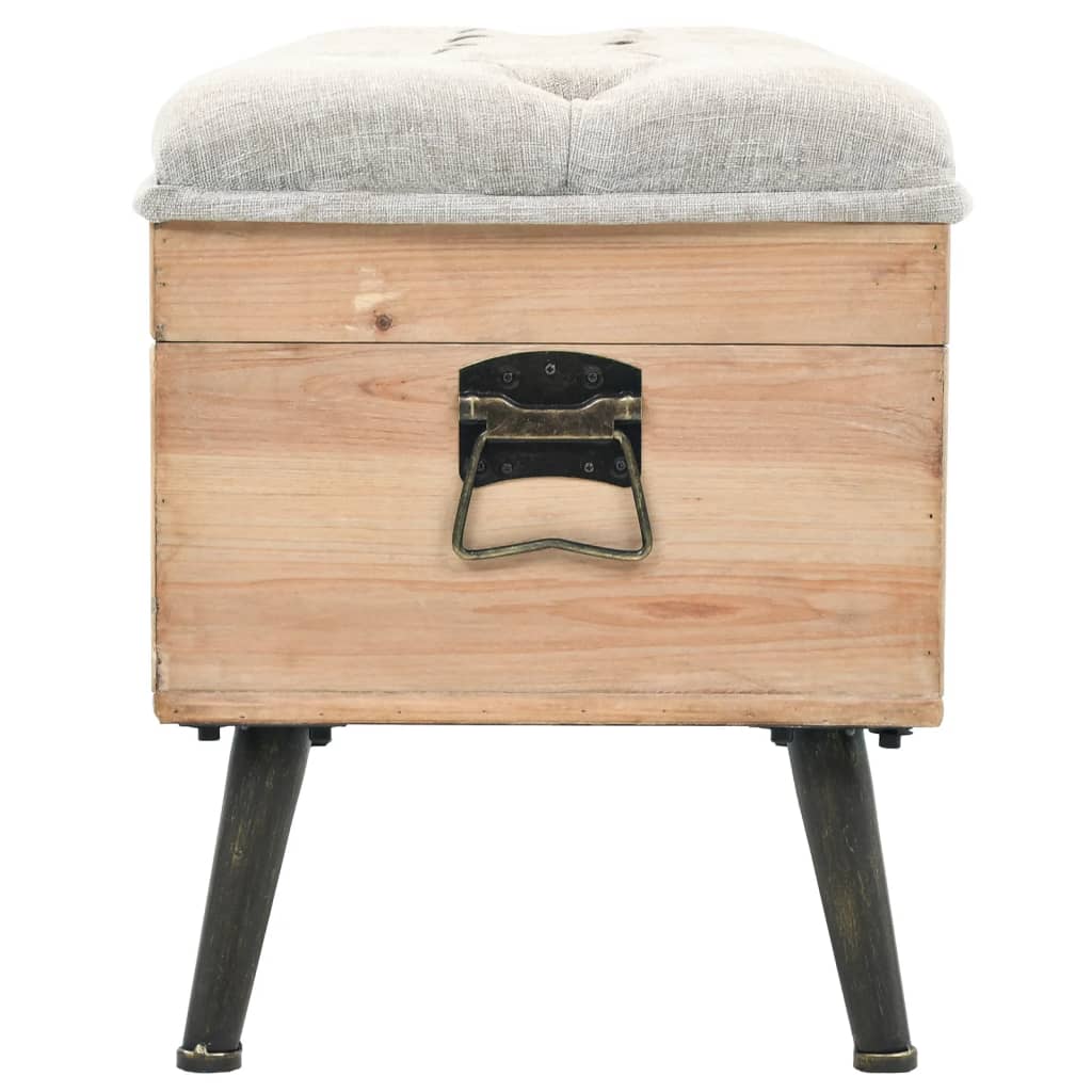Storage Bench 110 cm Solid Firwood