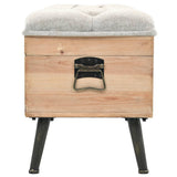 Storage Bench 110 cm Solid Firwood