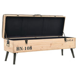 Storage Bench 110 cm Solid Firwood - 45-Degree Angle