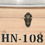 Storage Bench 110 cm Solid Firwood - Low Angle