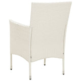 Garden Chairs with Cushions 2 pcs Poly Rattan White