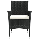 Garden Chairs with Cushions 4 pcs Poly Rattan Black - Top-Down View
